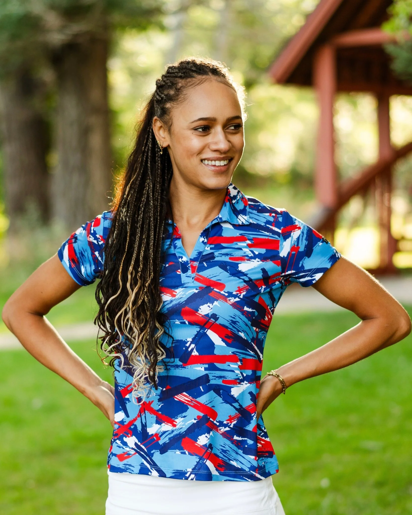 Freedom Track Women's Golf Polo - Image 3