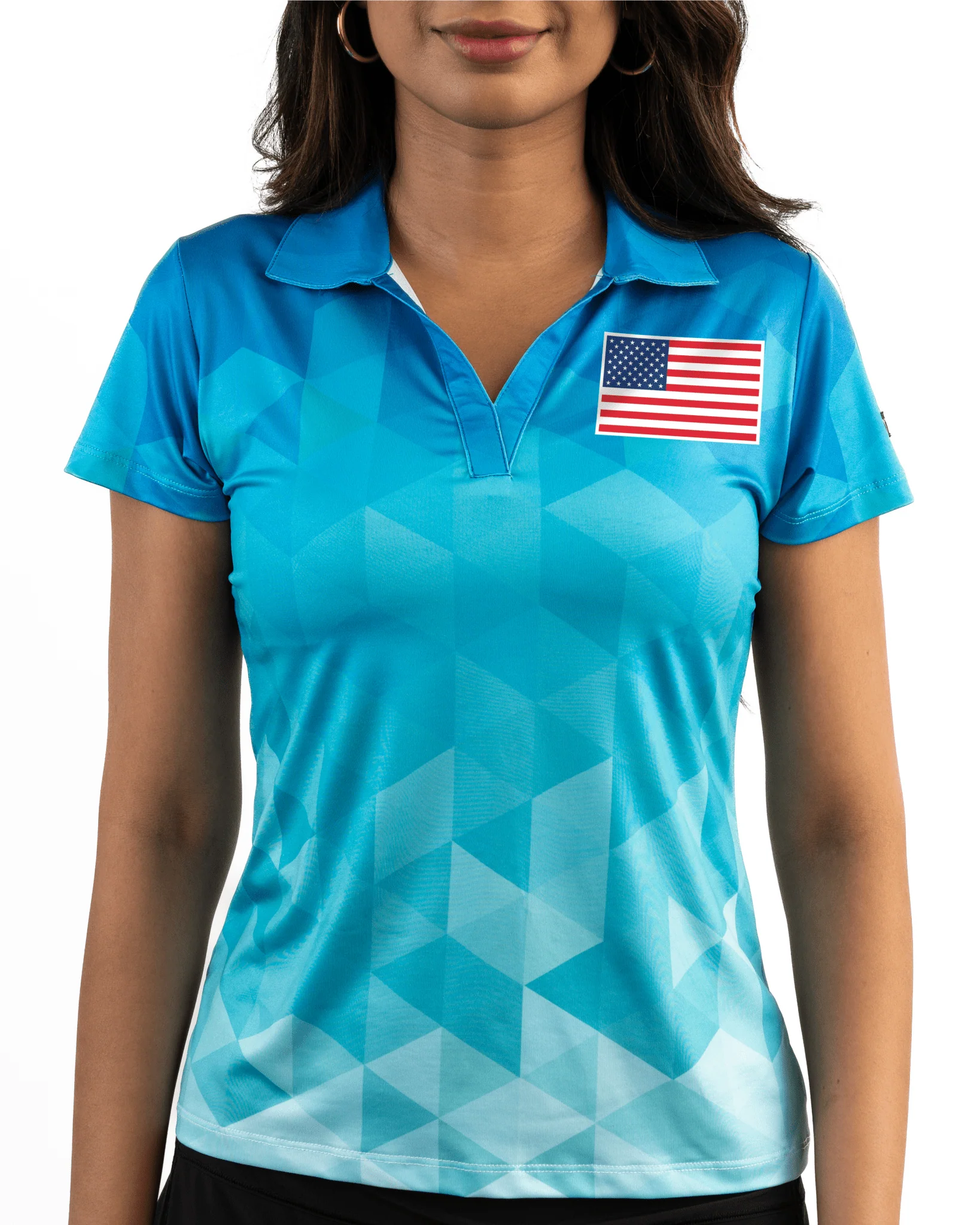 Baby Fade Women's Golf Polo. USA EDITION.
