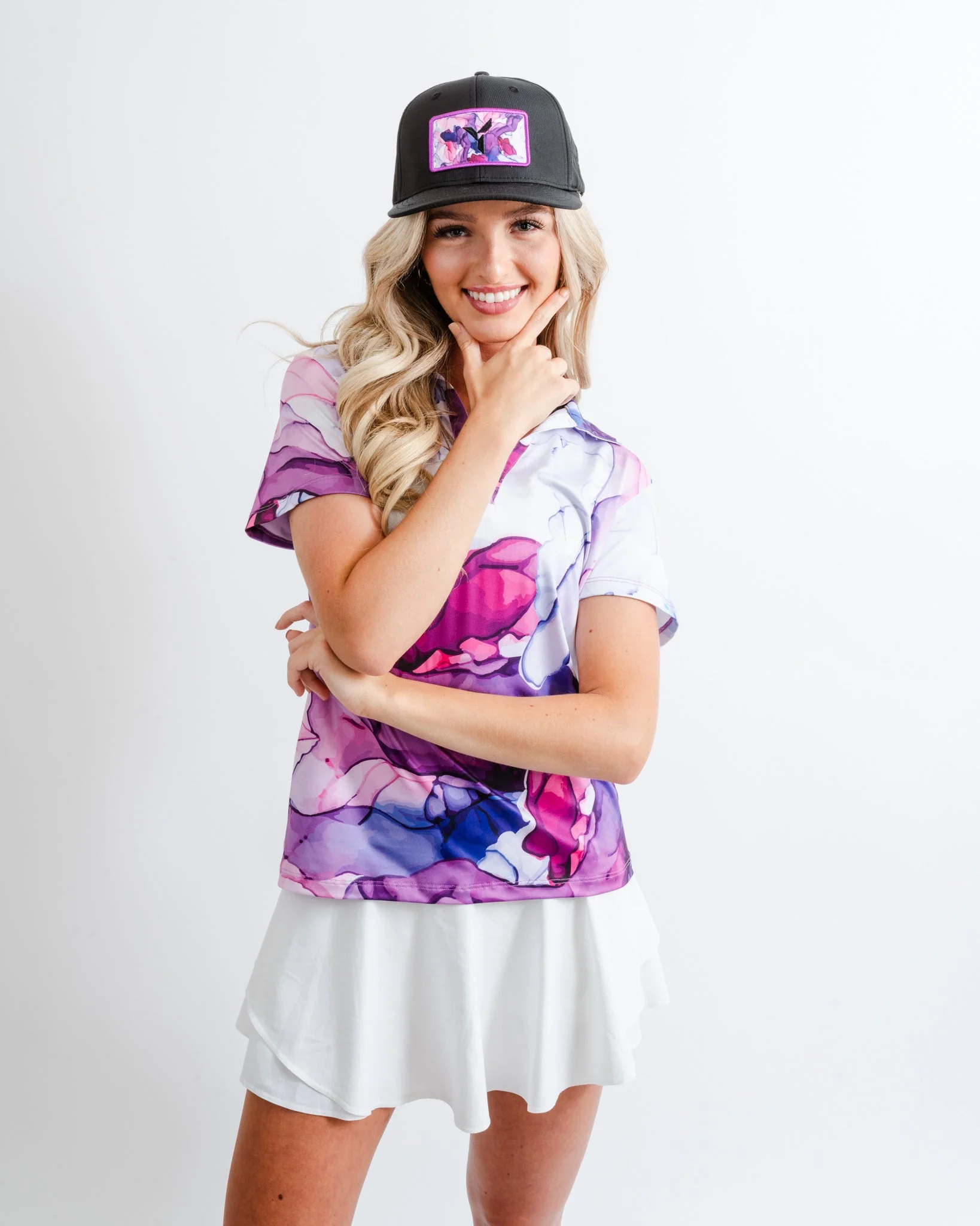 Black Purplicious Golf Hat - Image 3