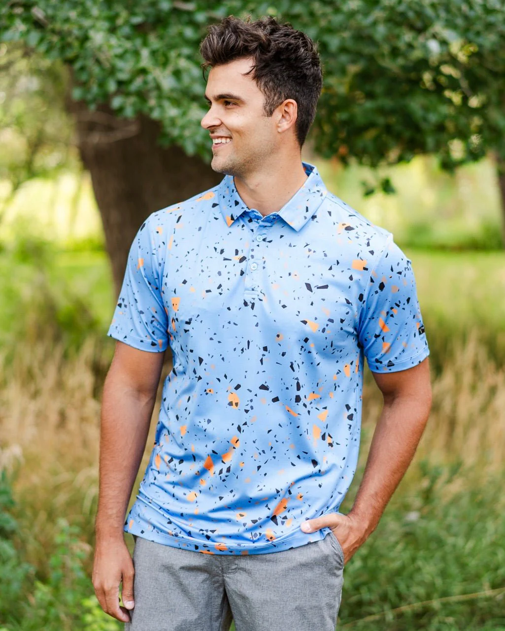 BLANK CHEST Chip Shot Golf Polo - Image 3