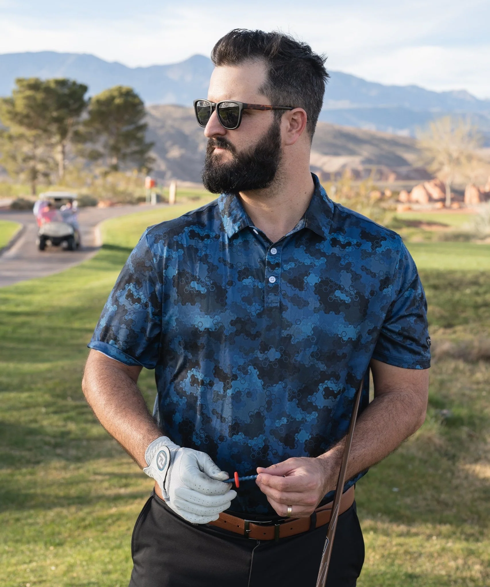 BLANK CHEST Golf Op Camo Golf Polo - Image 2