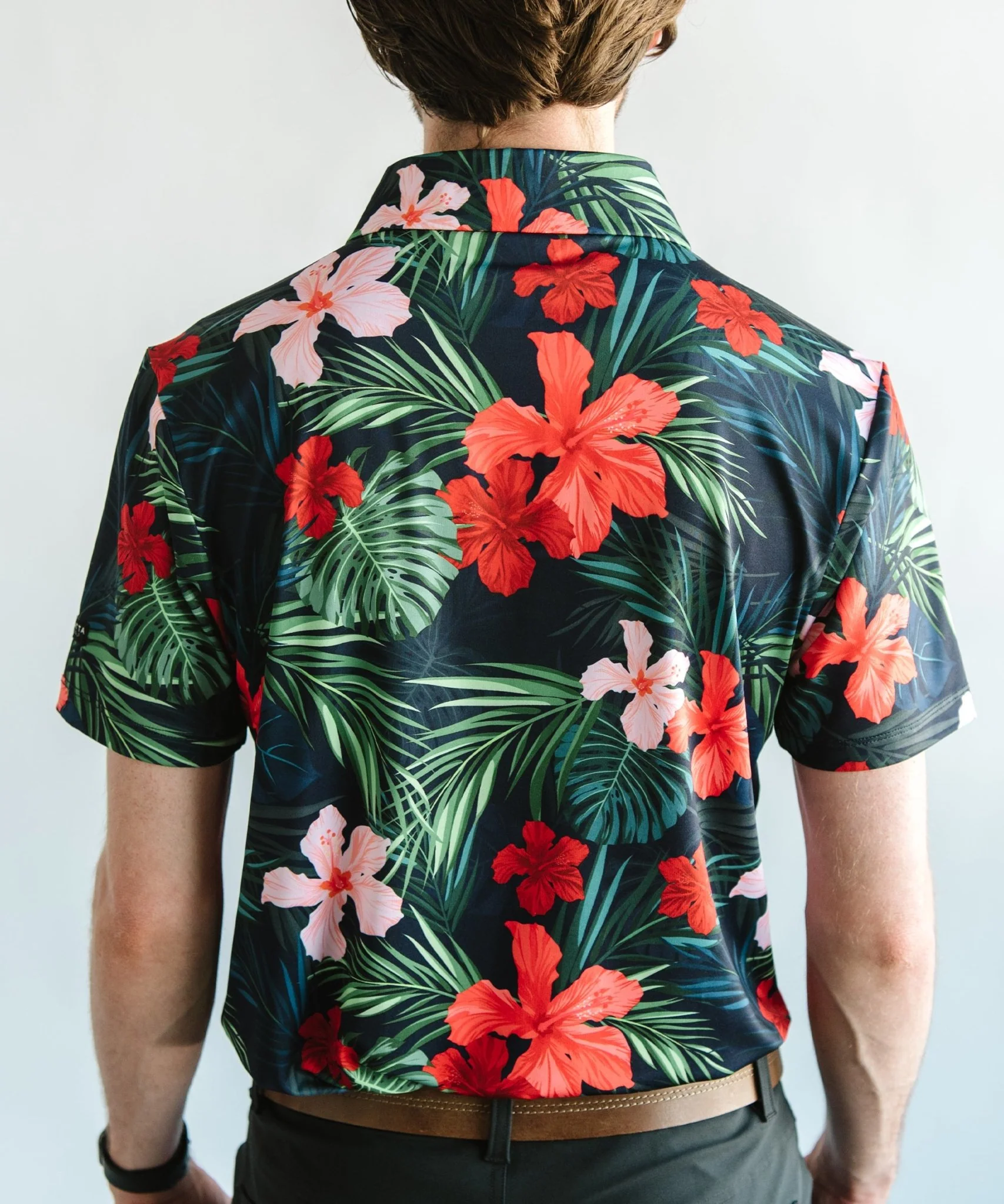 Jungle Hibiscus Golf Polo - Image 5