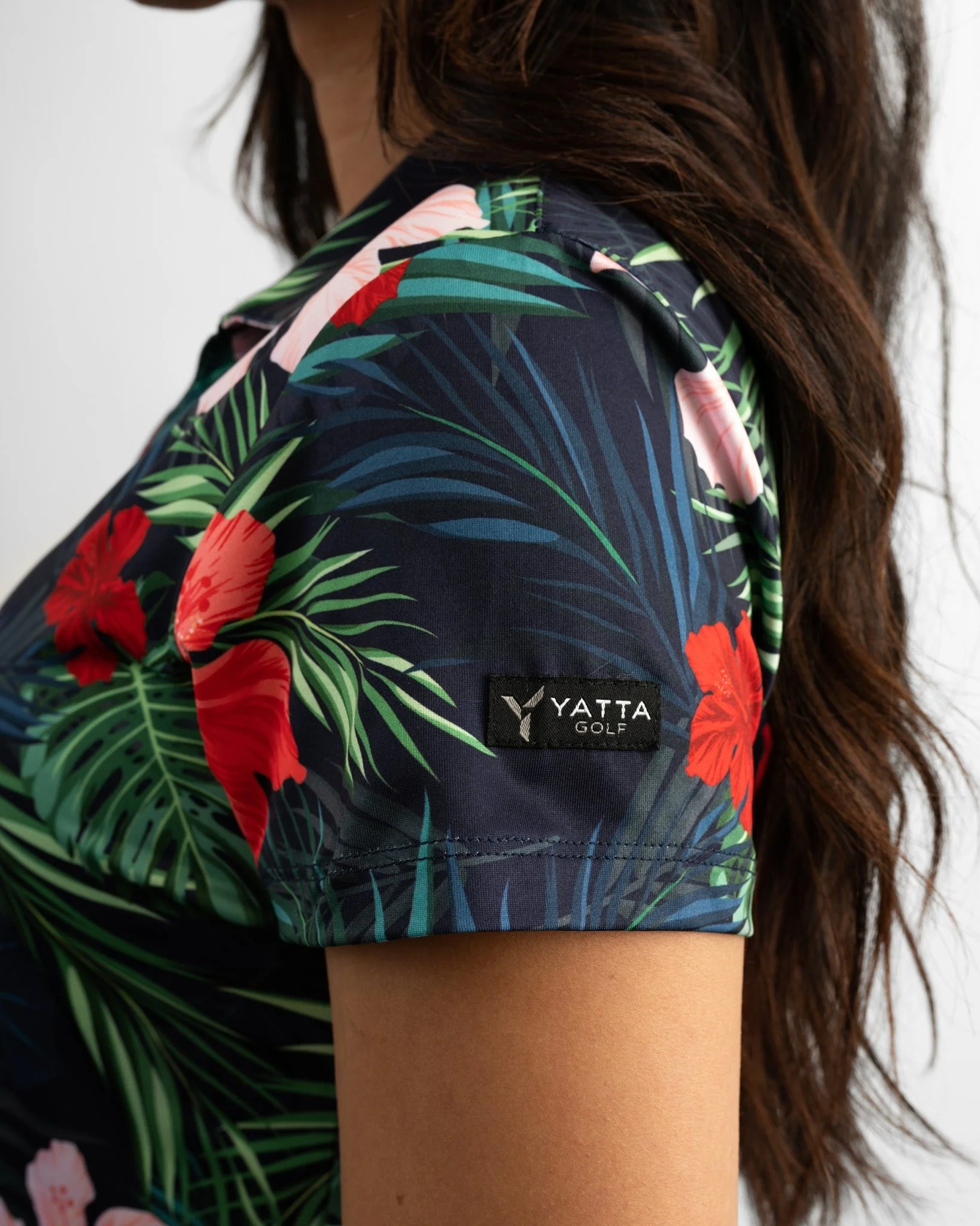 Jungle Hibiscus Women's Golf Polo - Image 3