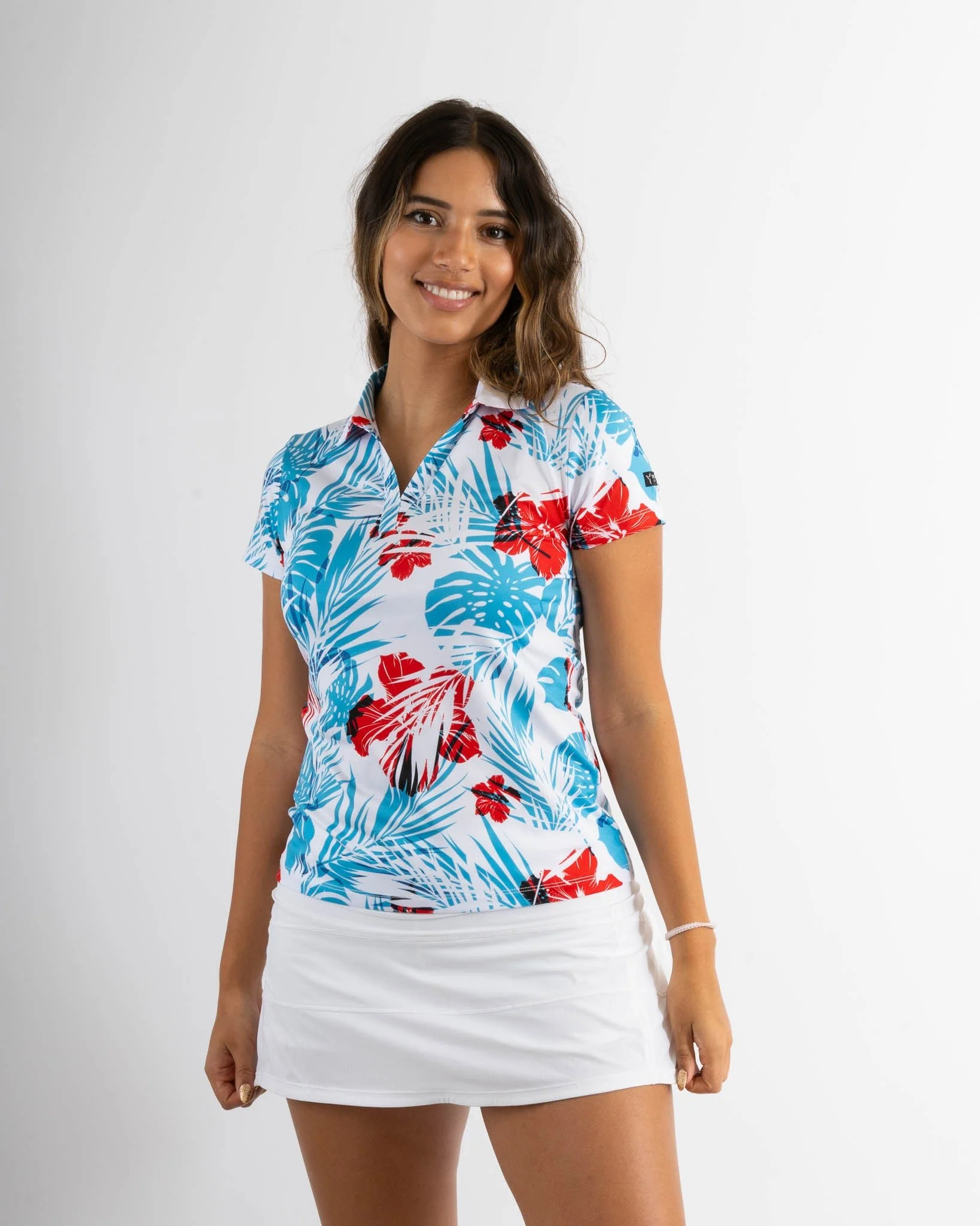 Red White & Beaches Women's Golf Polo - Image 3