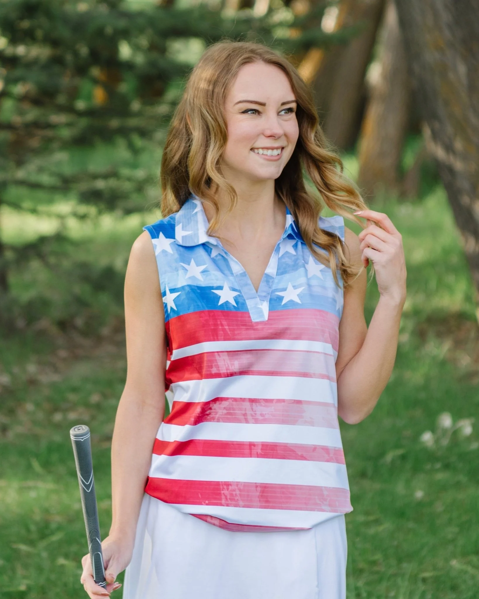 The Patriot Women's Sleeveless Golf Polo - Image 3