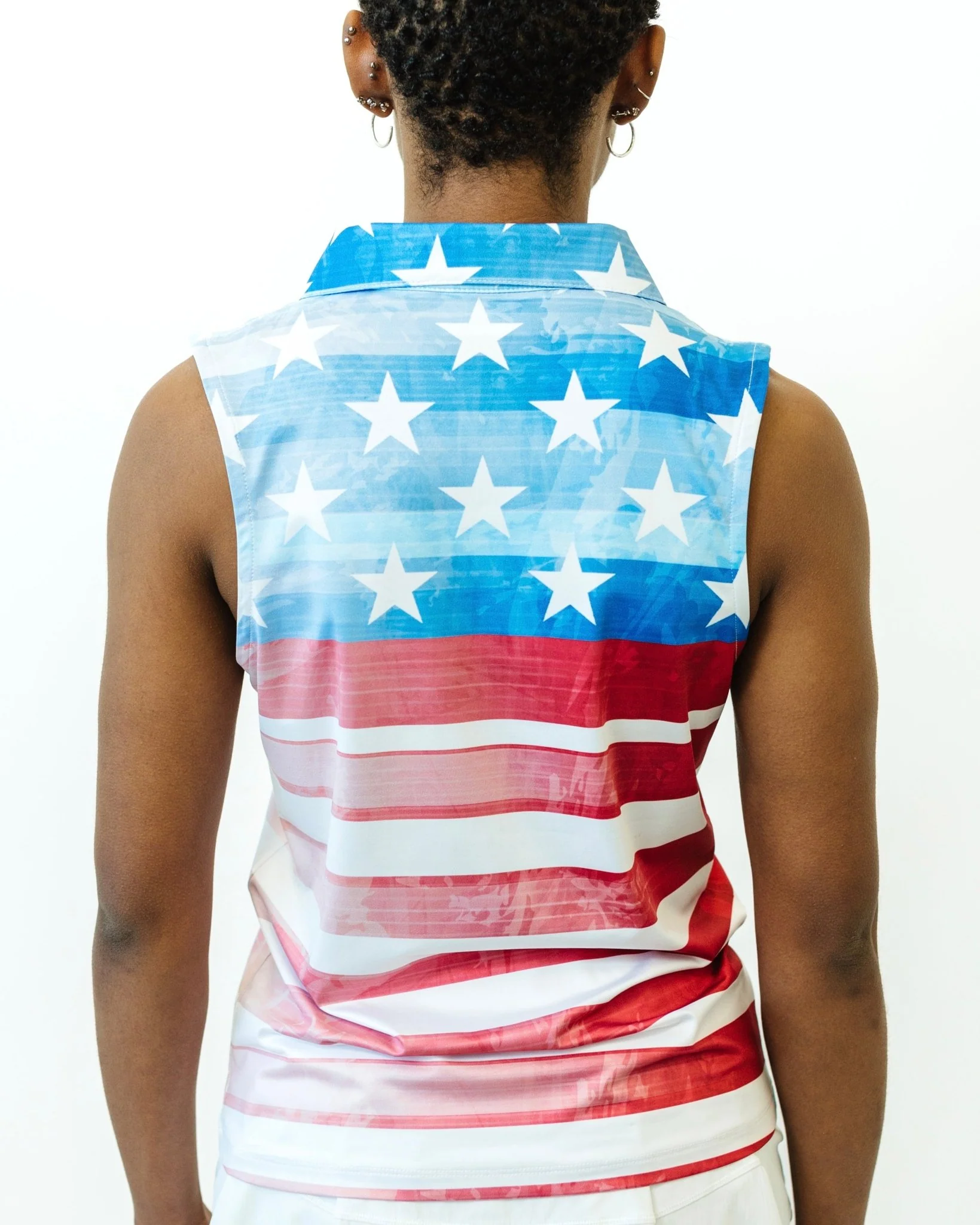 The Patriot Women's Sleeveless Golf Polo - Image 5