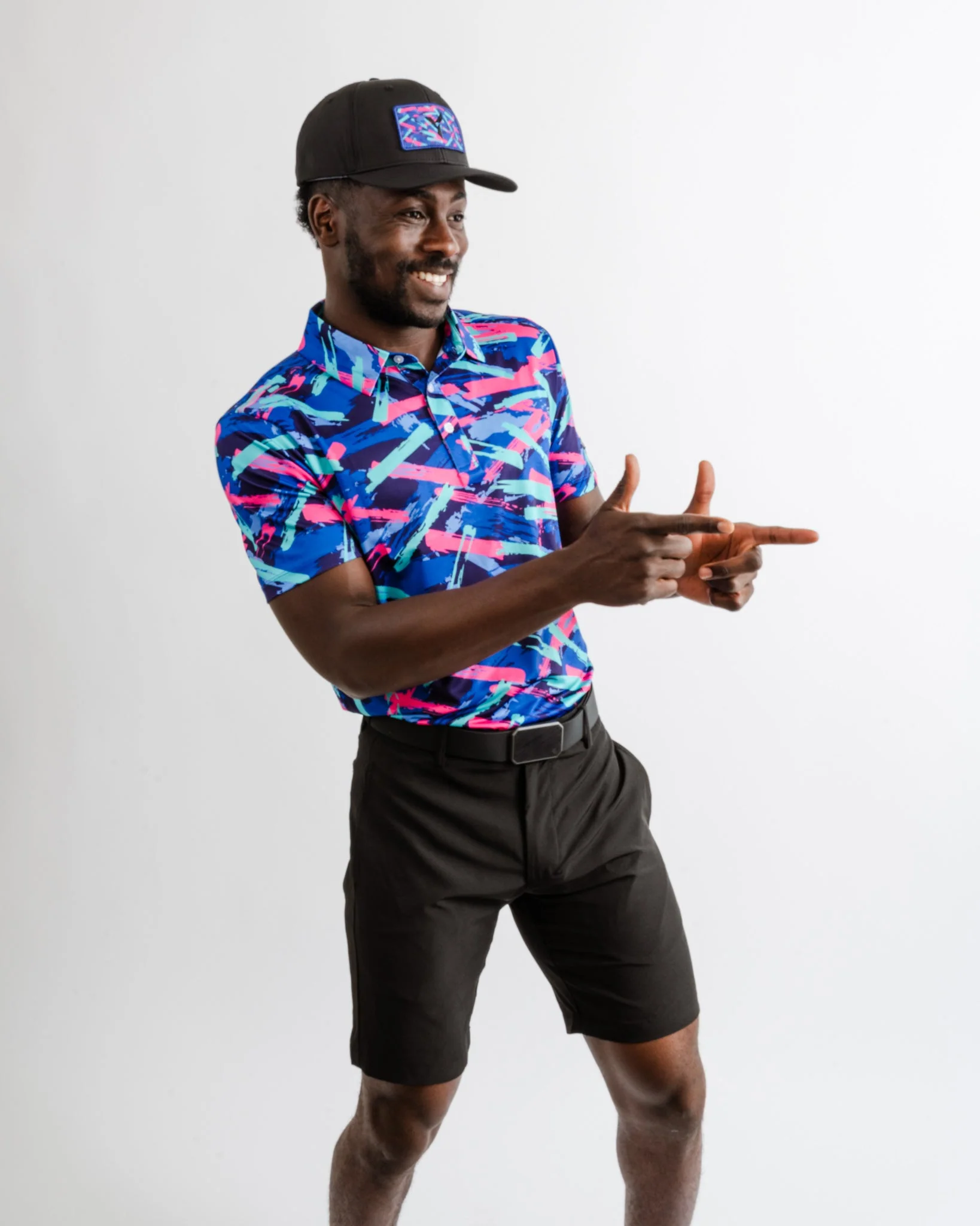 Black 8-Track Golf Hat - Image 3