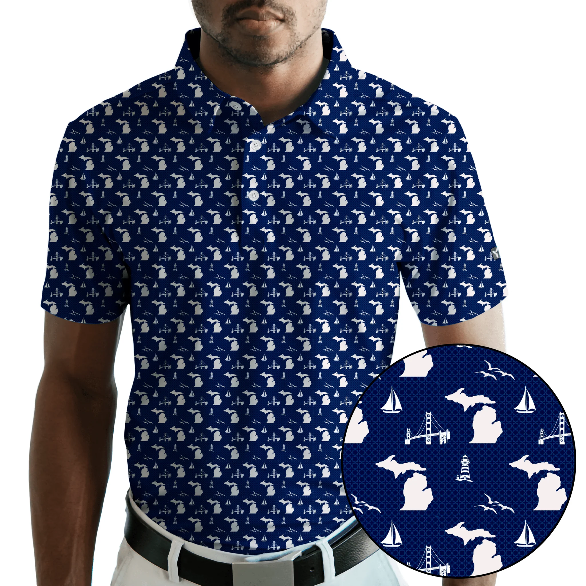 Pure Michigan Livin' Golf Polo. LIMITED EDITION. - Image 3