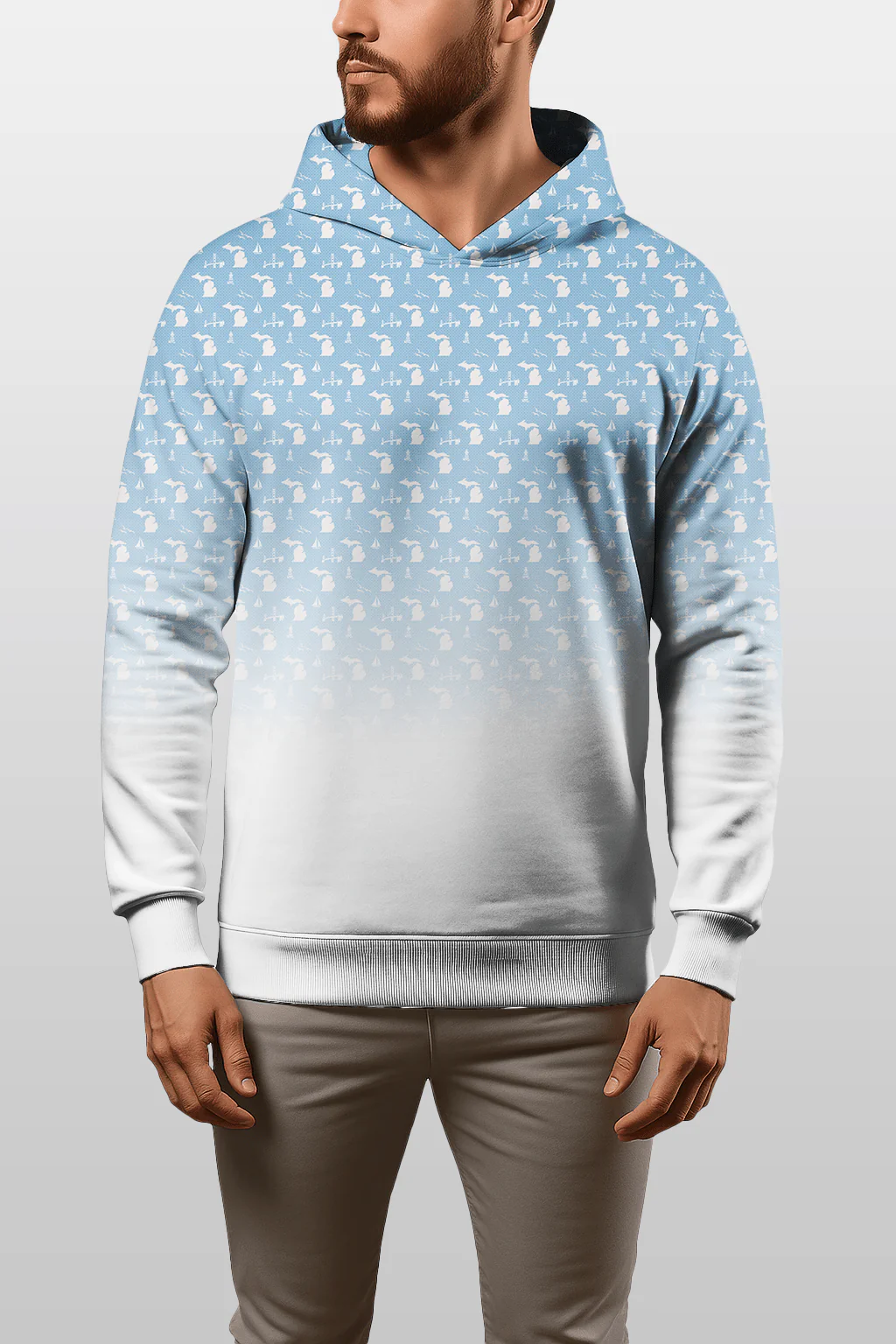 Michigan Livin' Blue Men's Hoodie