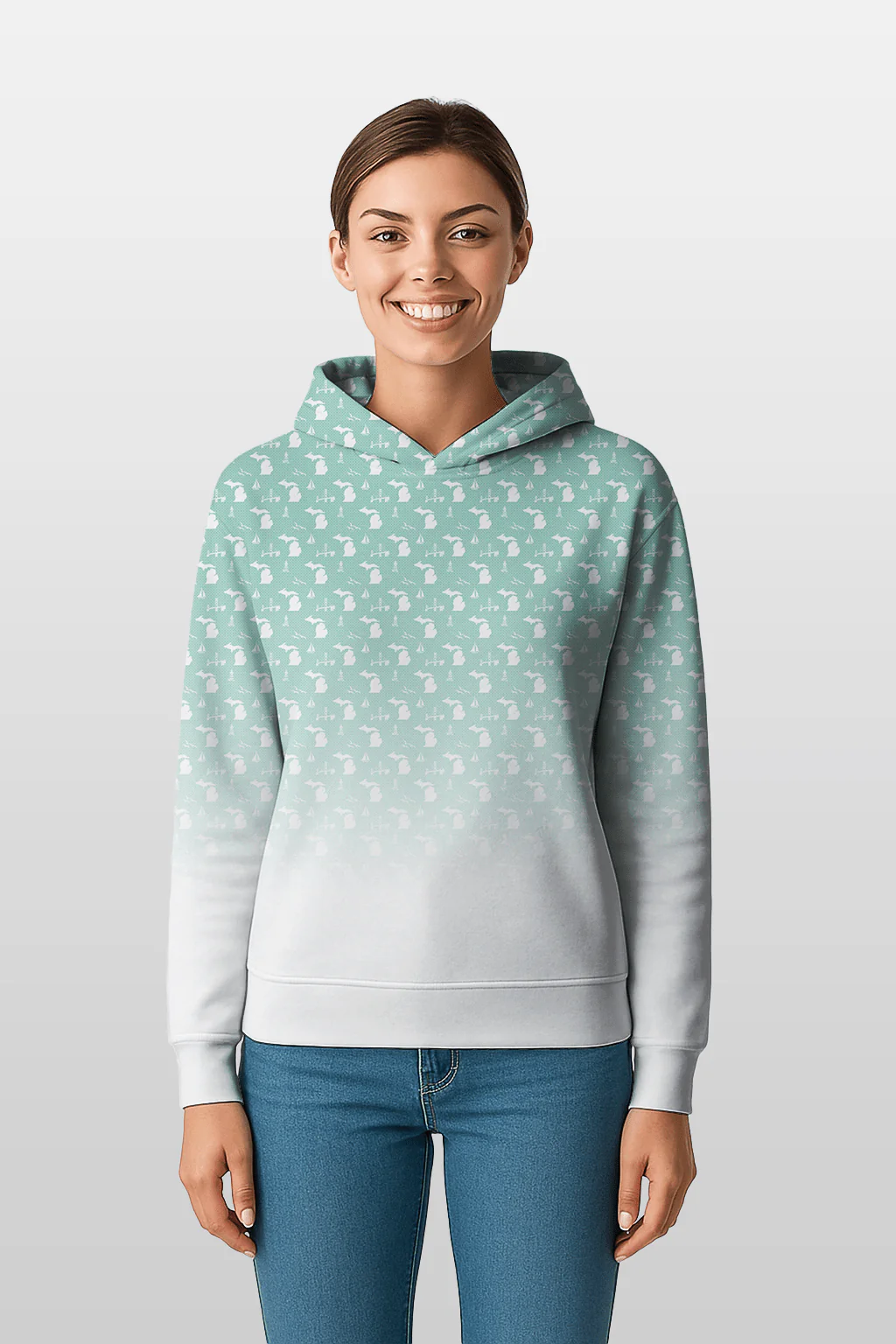 Michigan Livin' Mint Women's Hoodie