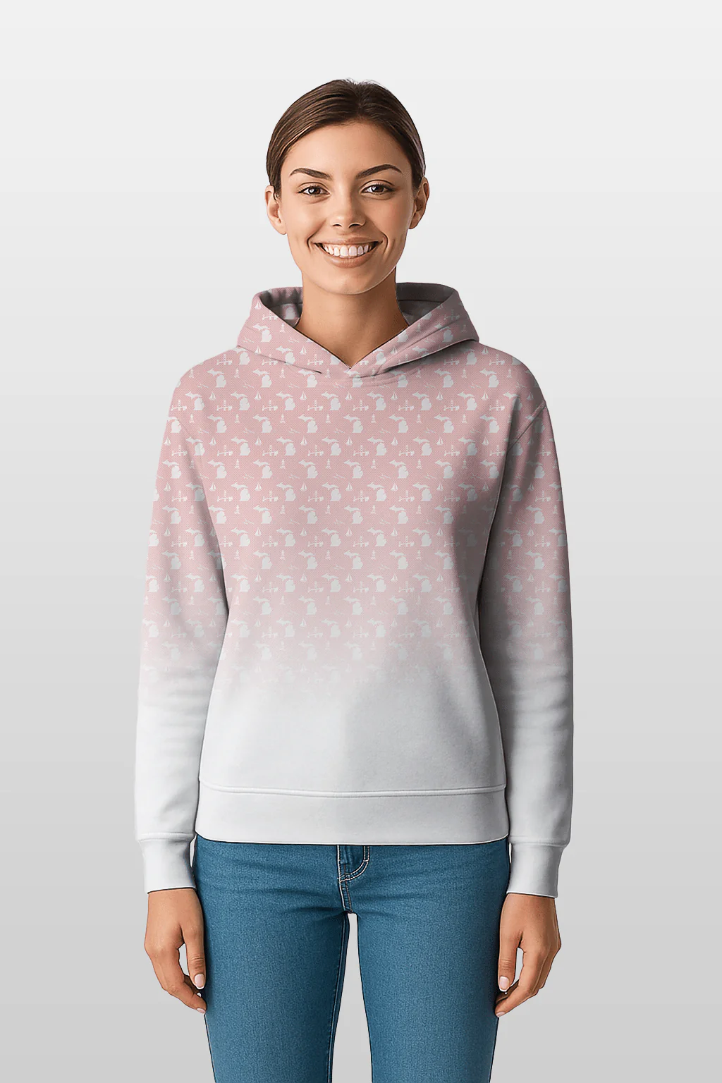 Michigan Livin' Rose Women's Hoodie
