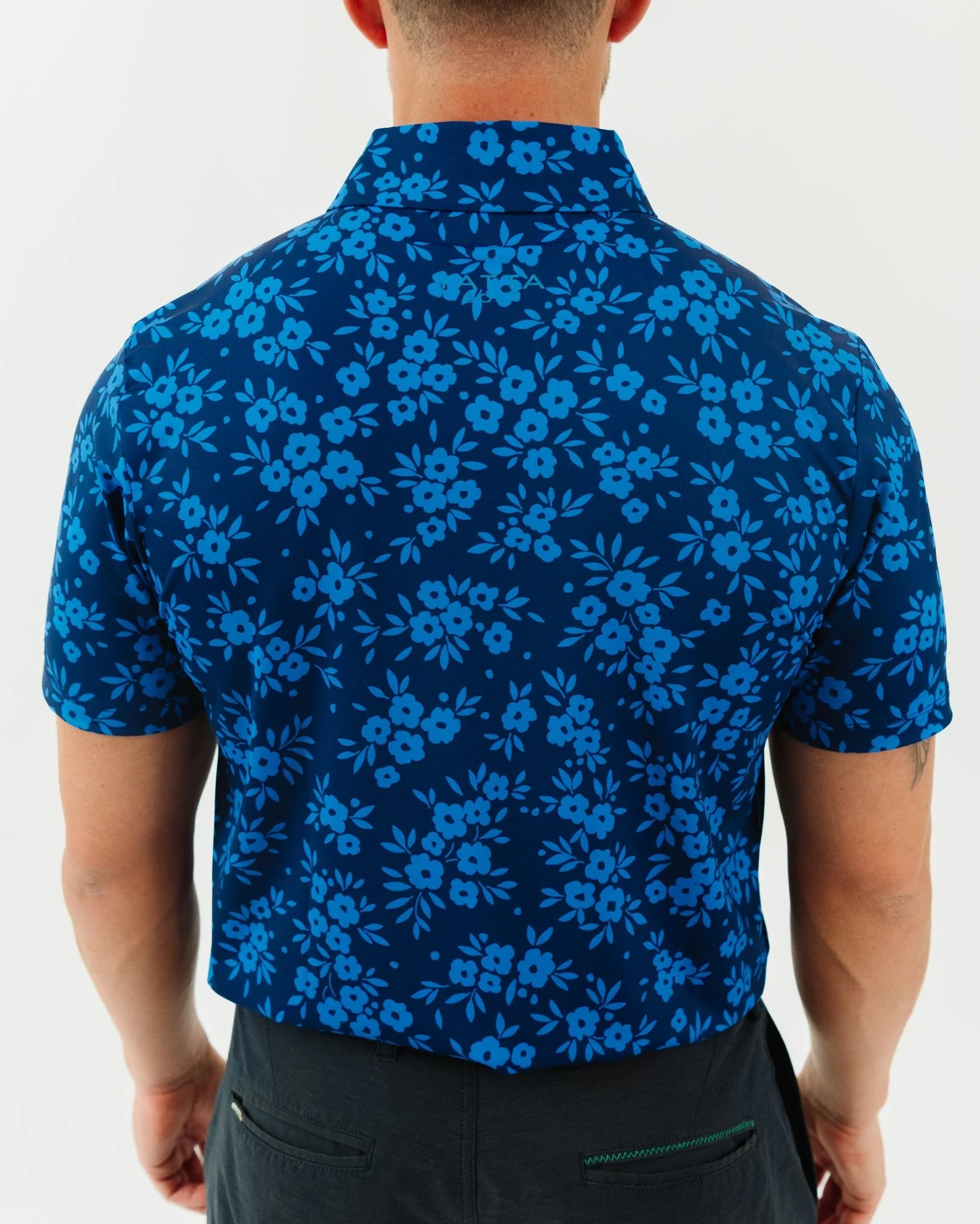 Navy Daisy Golf Polo - Image 4