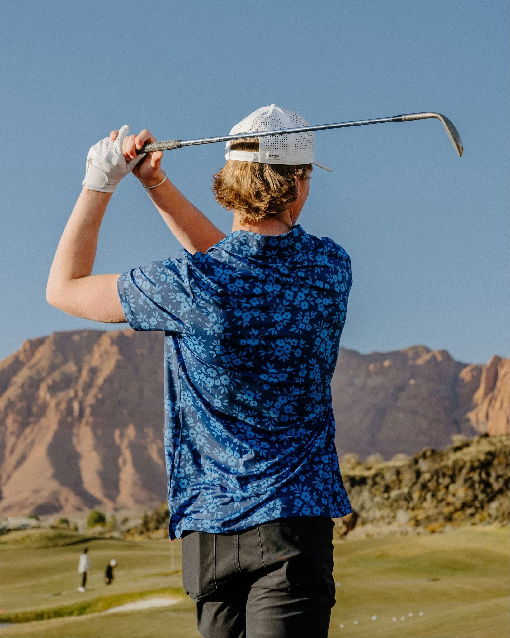 Navy Daisy Golf Polo - Image 5