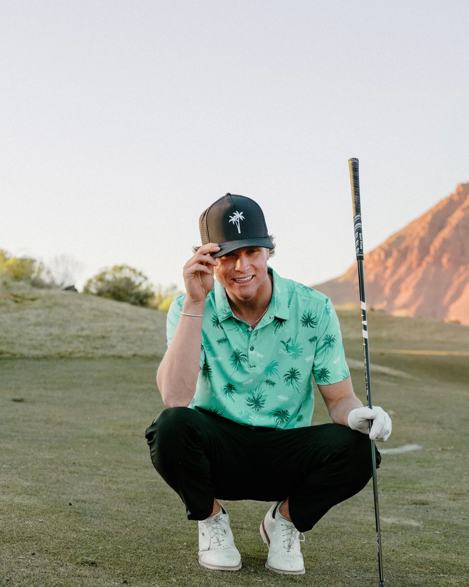 Palm Noir Golf Hat - Black - Image 5