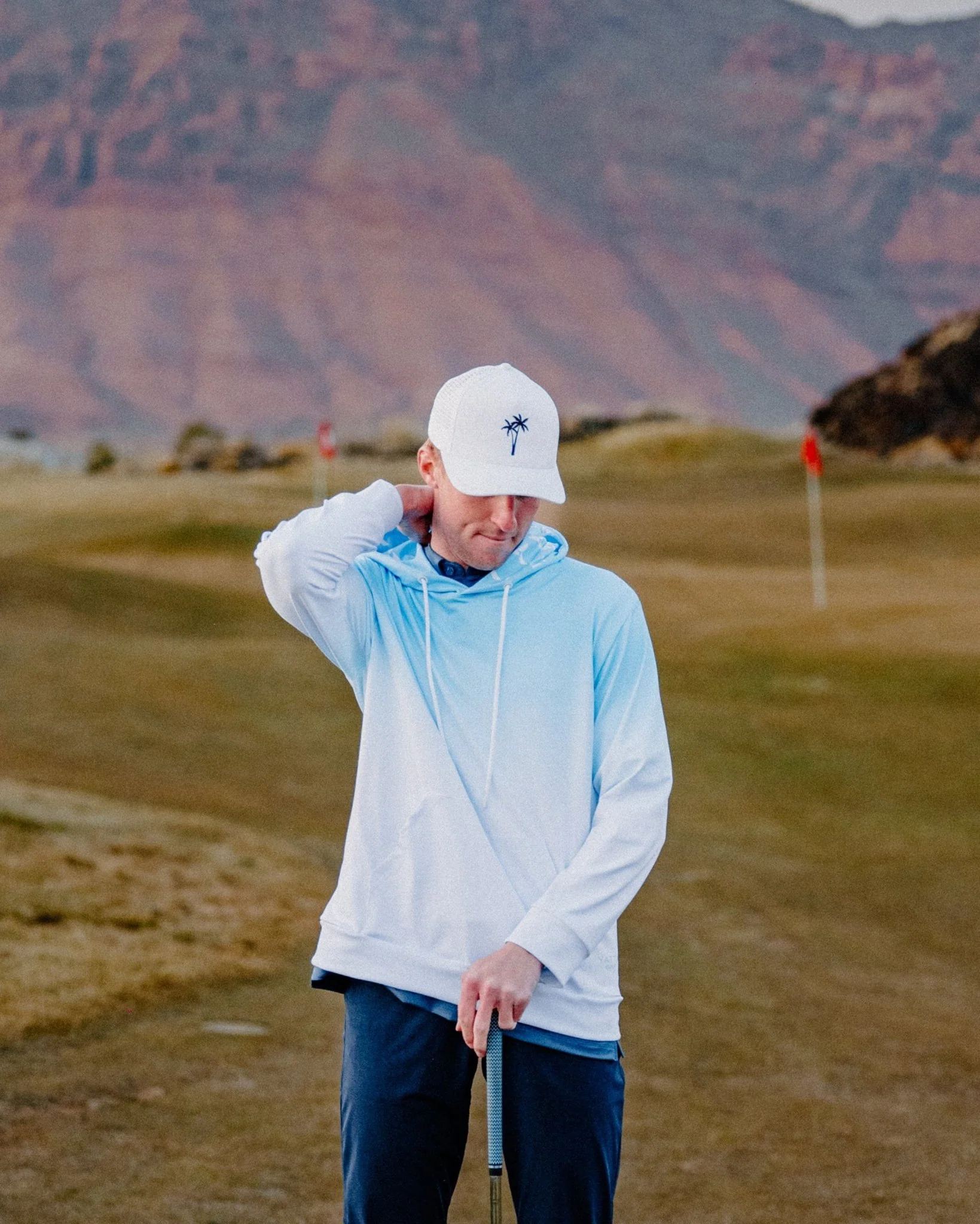 Palm Noir Golf Hat - White - Image 4