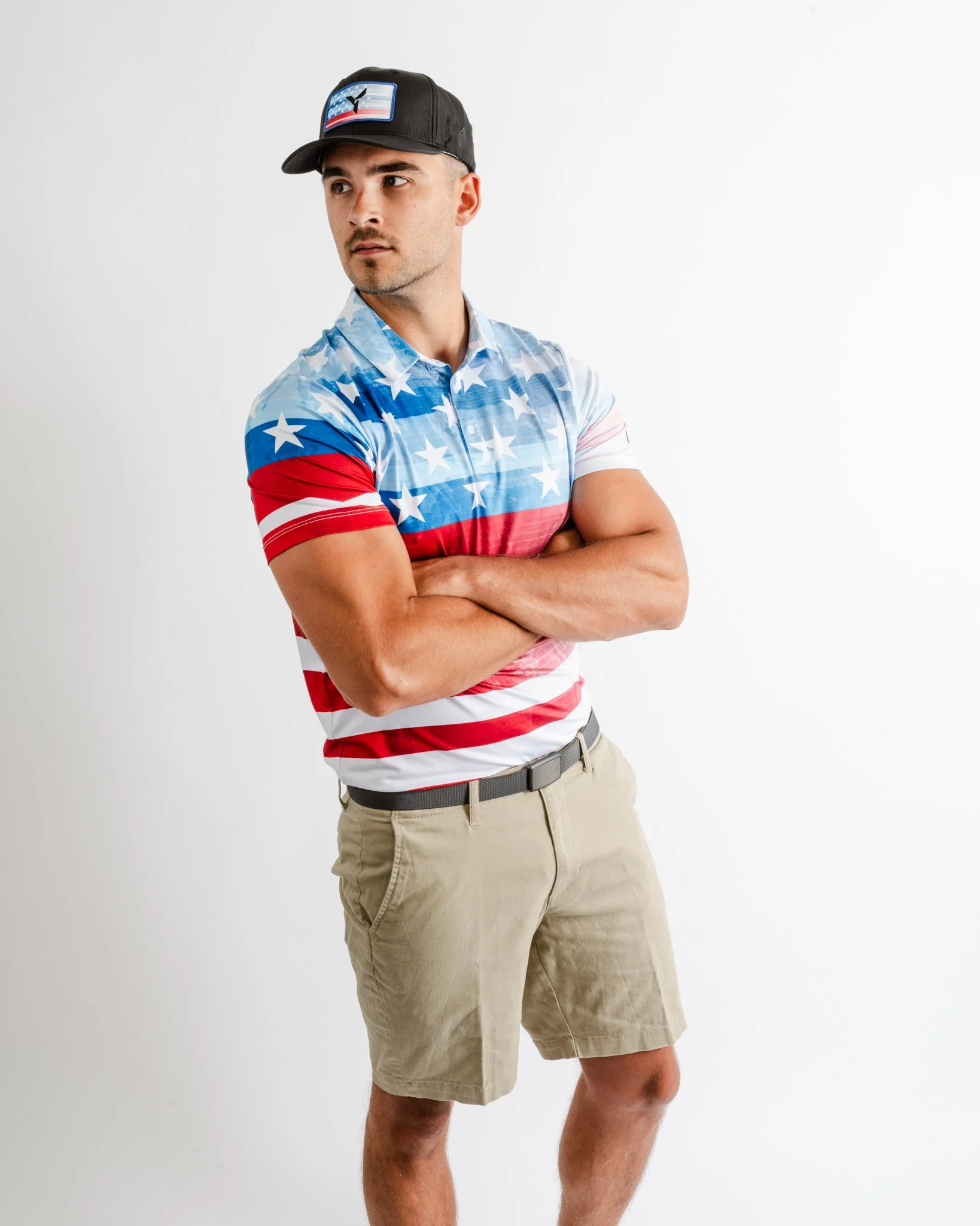 Black Patriot Golf Hat - Image 3