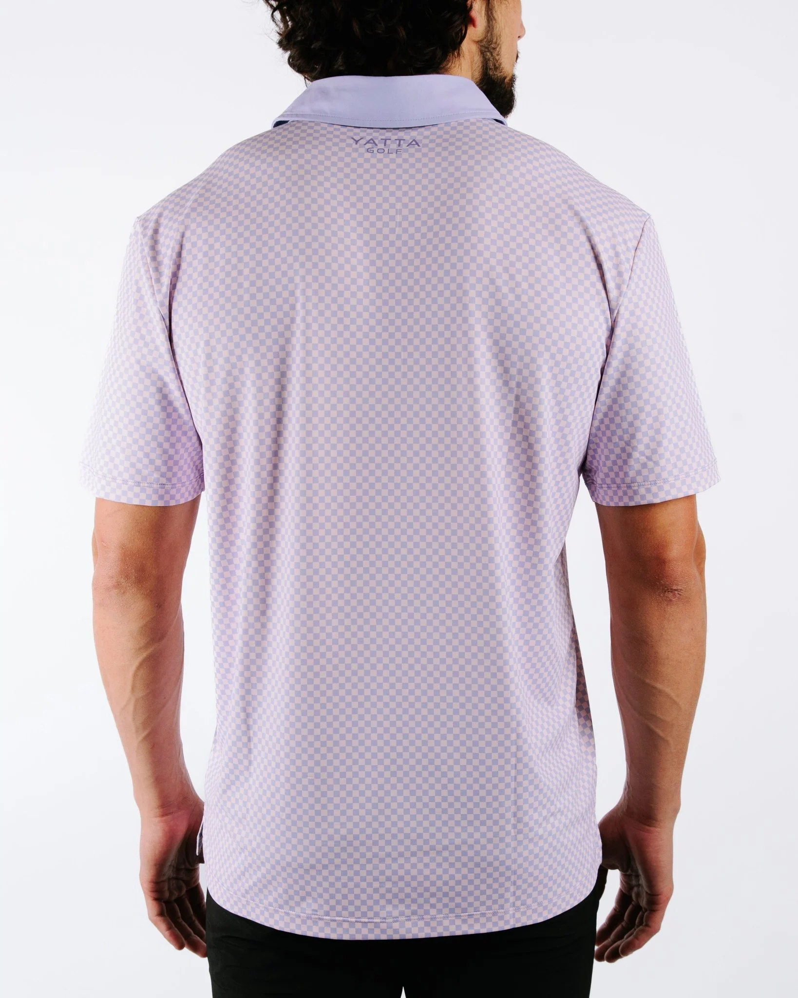 Purple Chex Golf Polo - Image 4