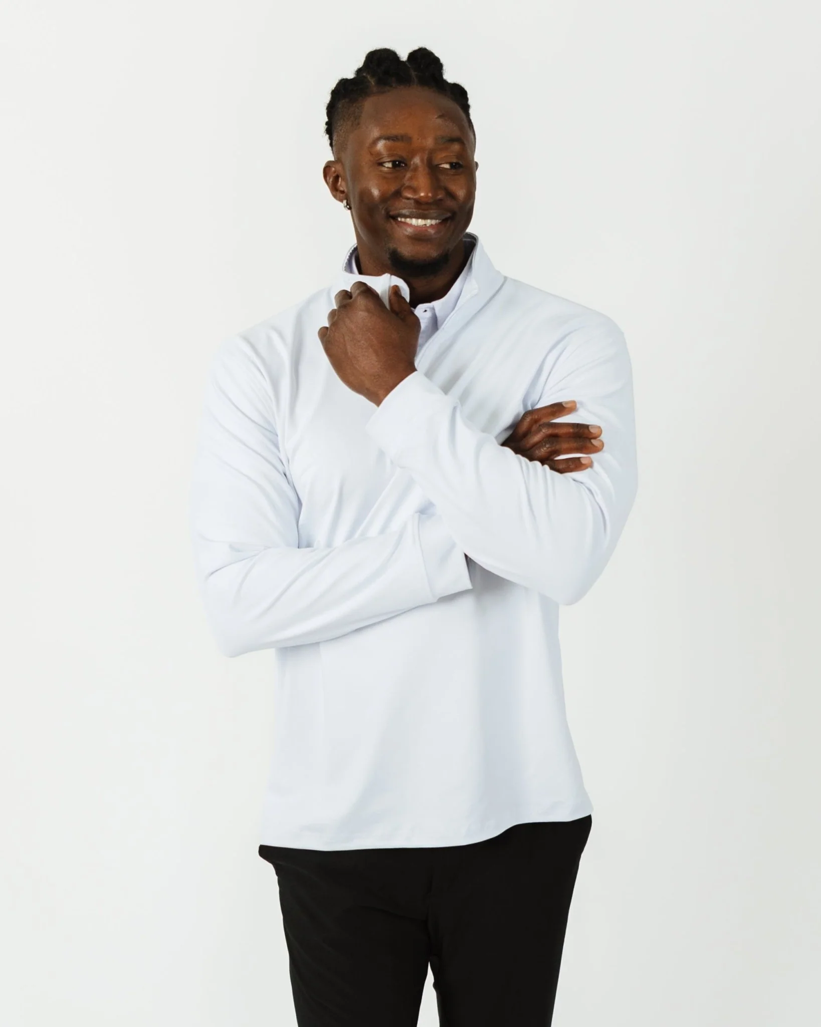 White Quarter Zip - Men's - Image 4