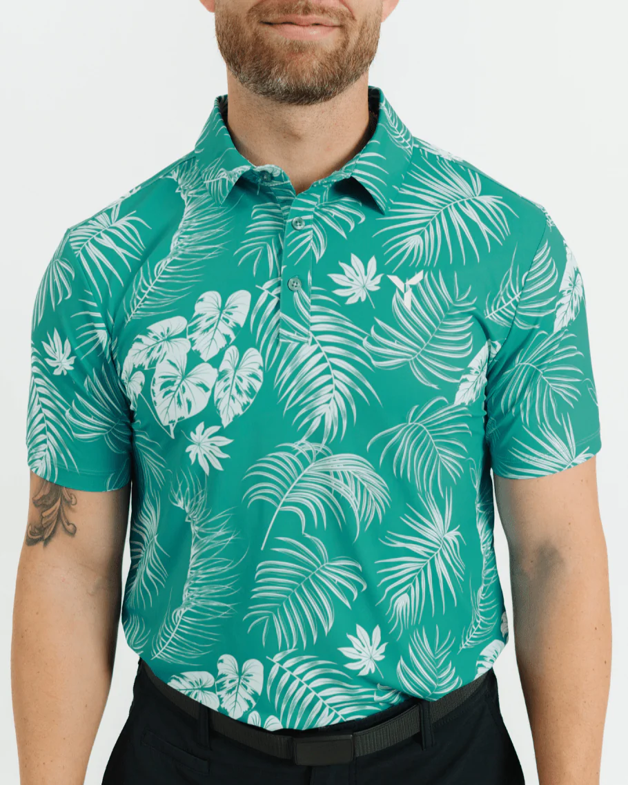 Teal Paradise Golf Polo