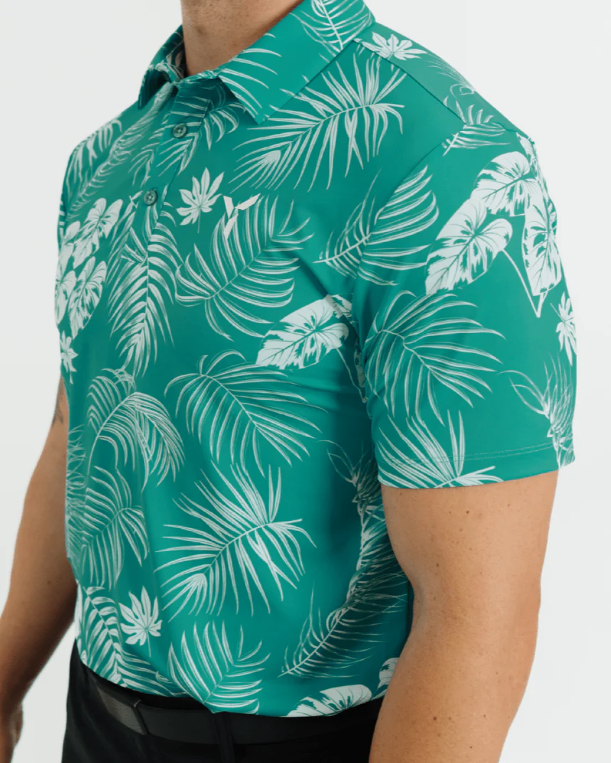 Teal Paradise Golf Polo - Image 2