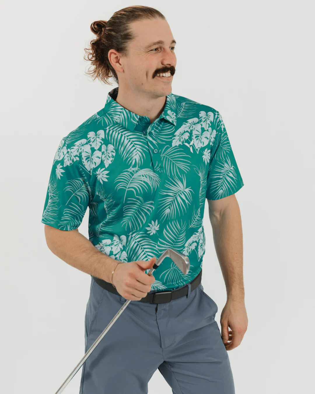 Teal Paradise Golf Polo - Image 3