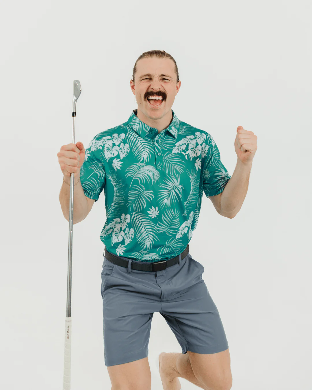 Teal Paradise Golf Polo - Image 4