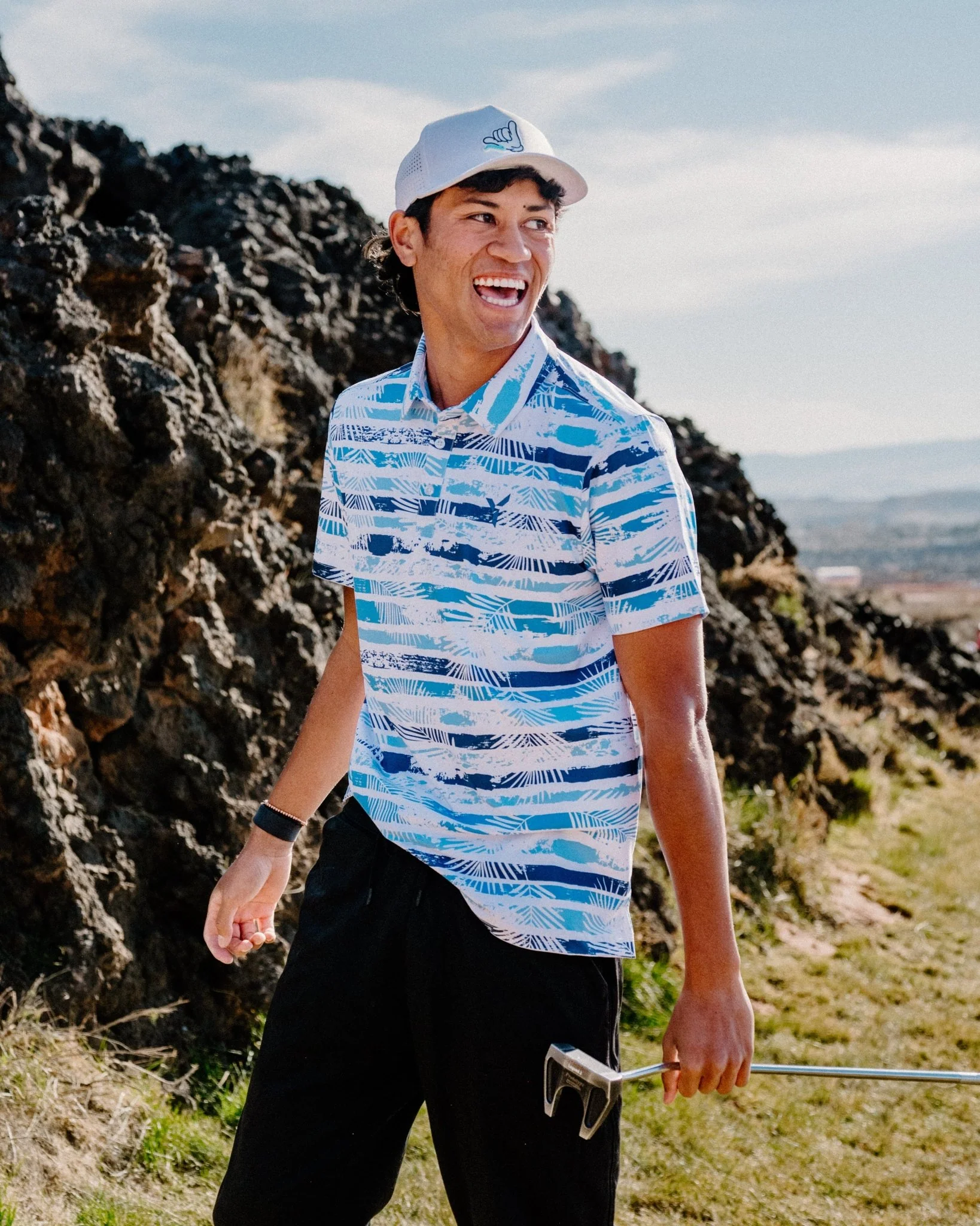 Tropical Blues Golf Polo - Image 4