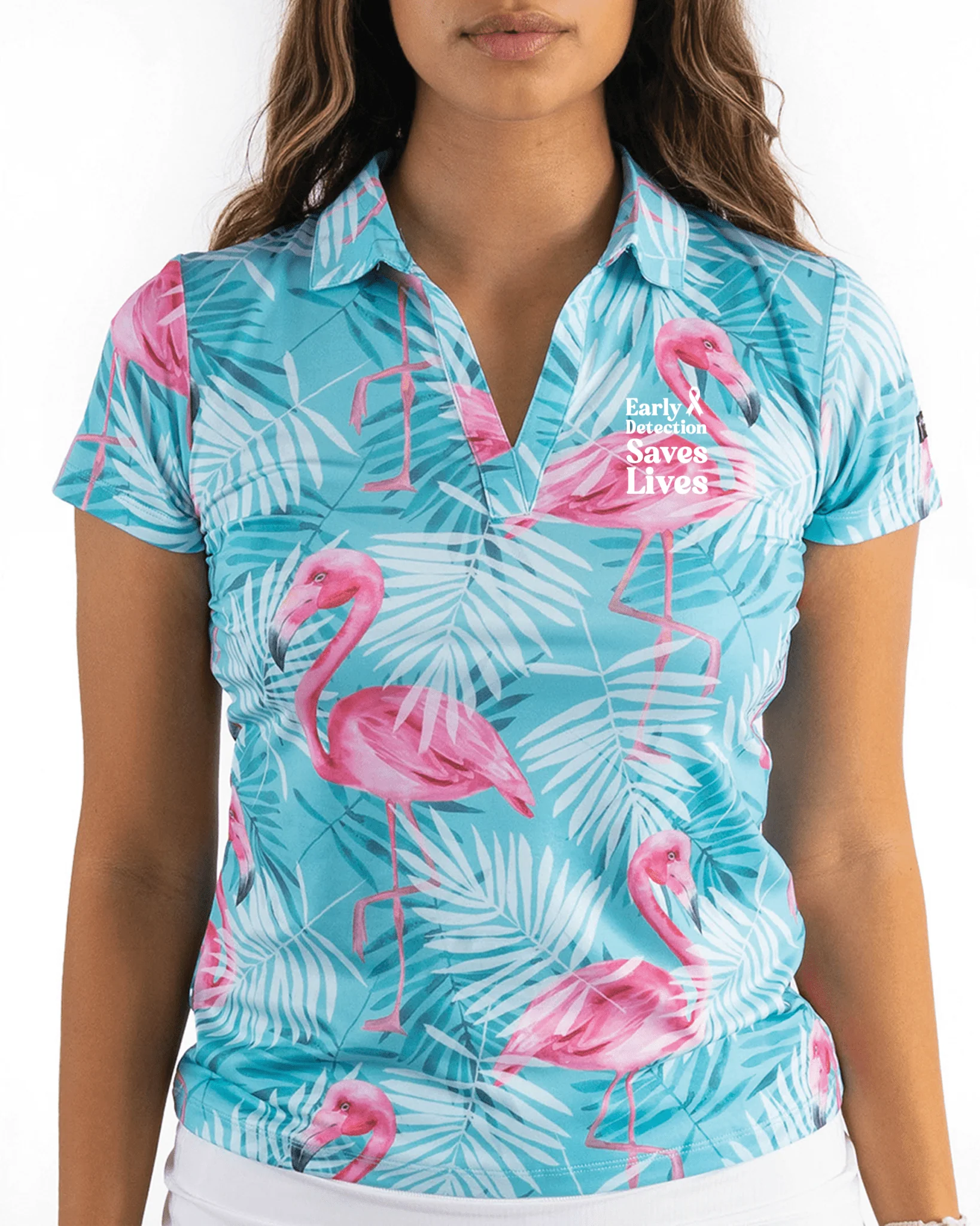 Women's Minty Mingo Polo Cancer Awareness Edition