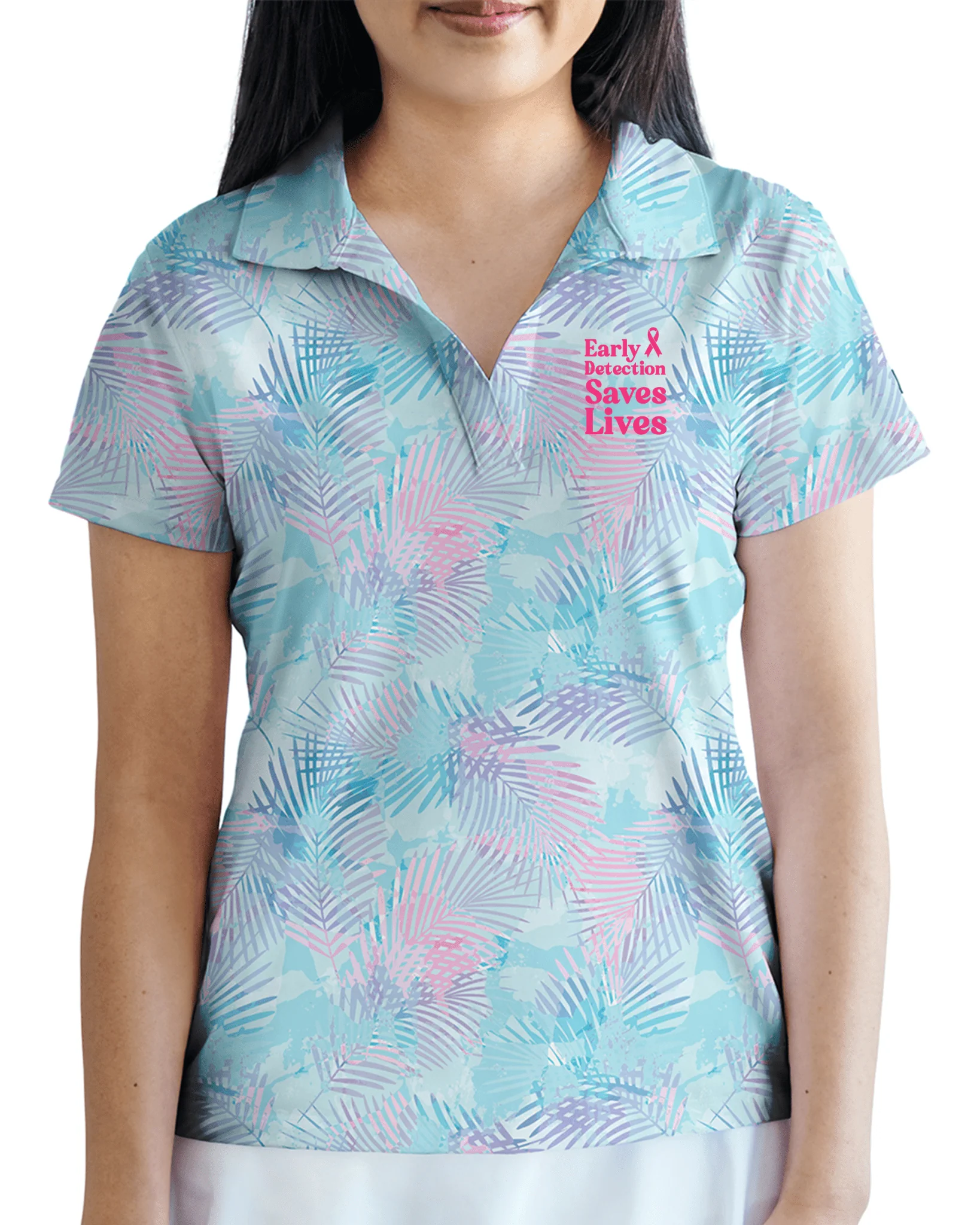 Women's Pastel Breeze Polo Cancer Awareness Edition