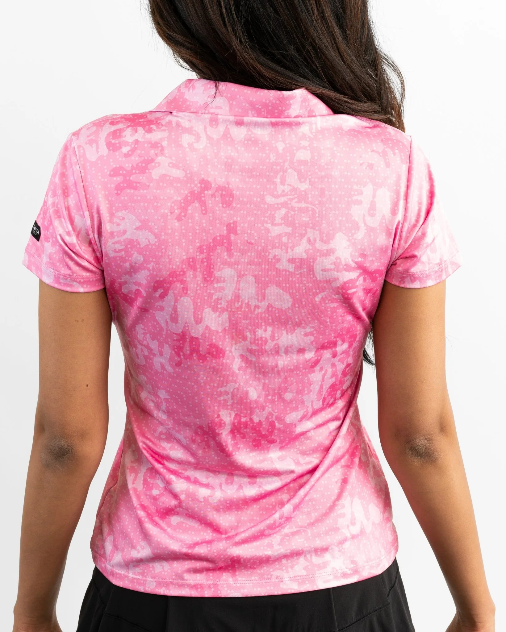Pink Camo Women's Golf Polo - Image 6