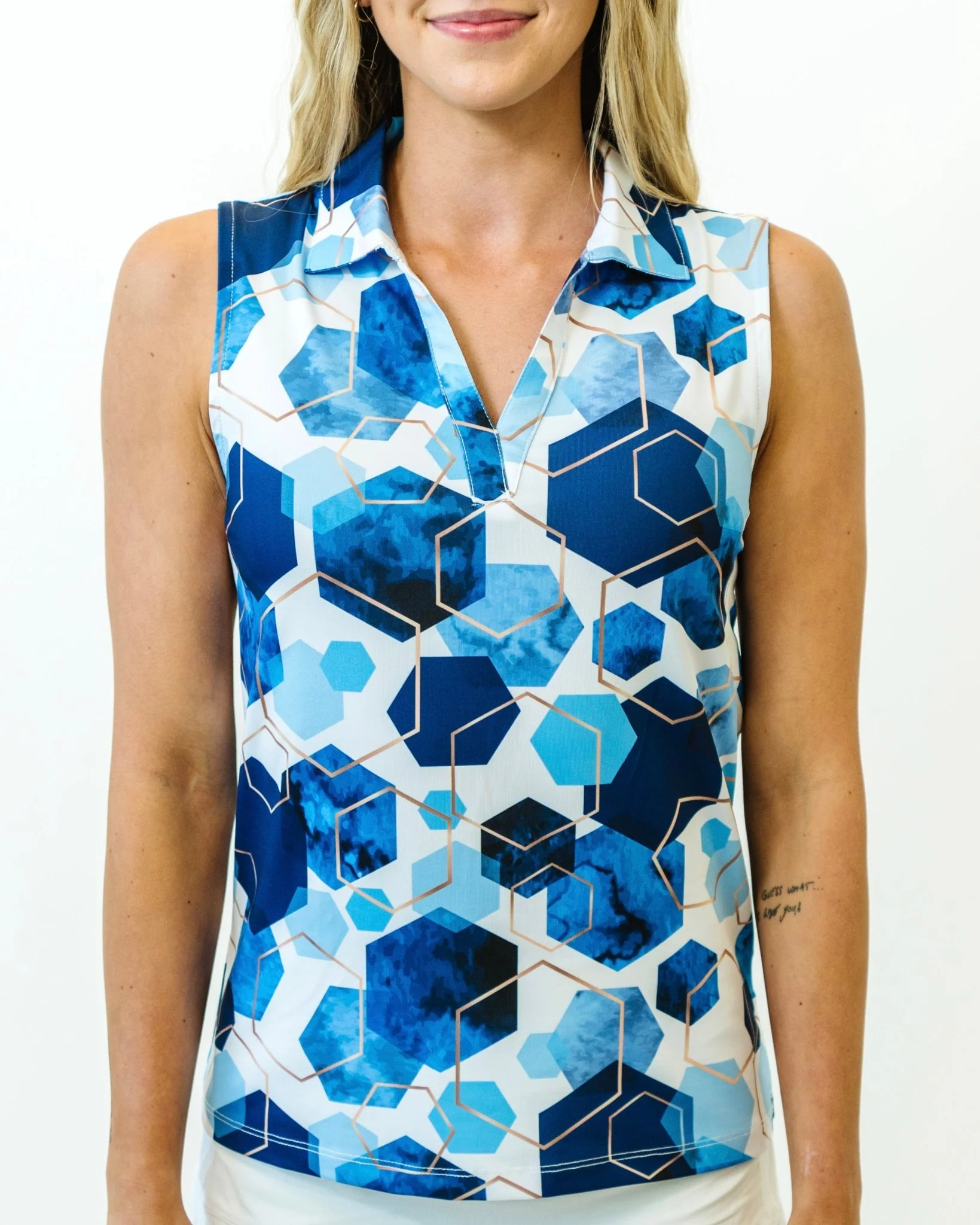 Deep Sea Women's Sleeveless Golf Polo