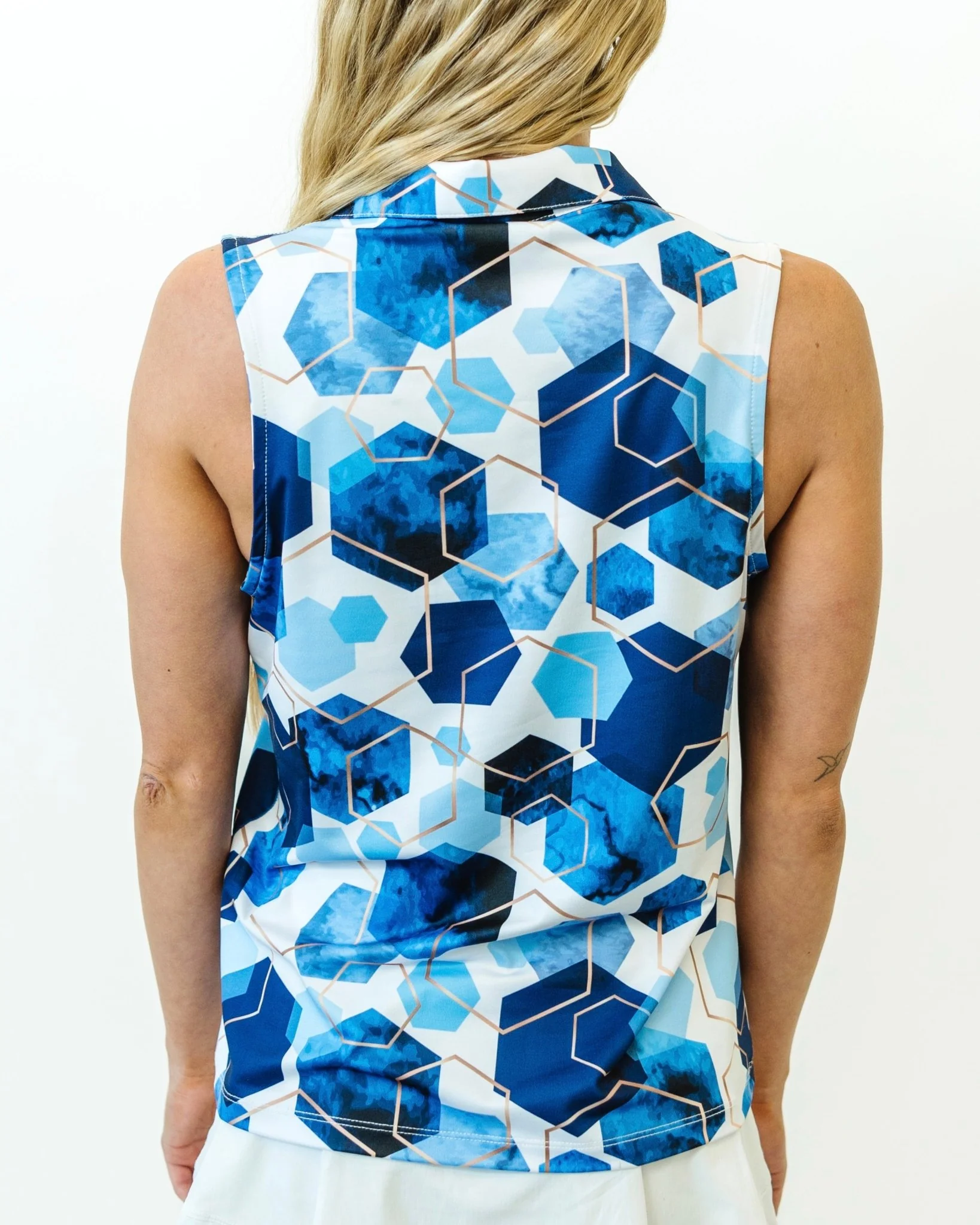 Deep Sea Women's Sleeveless Golf Polo - Image 5