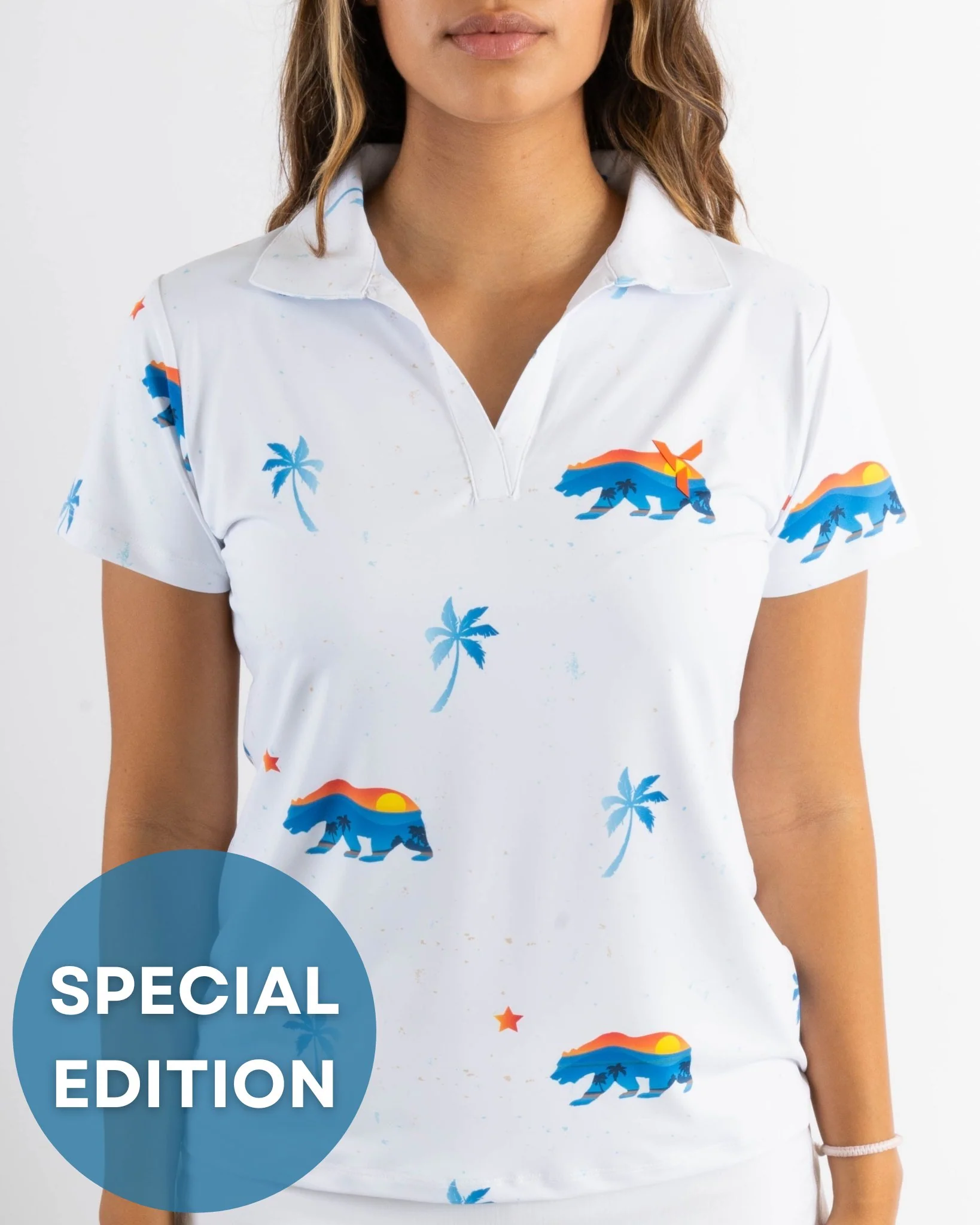 Cali Bear Women's Golf Polo. SPECIAL EDITION.